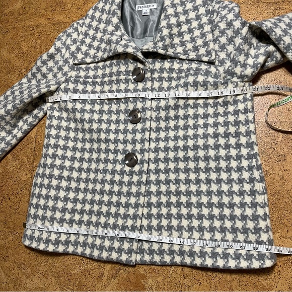 Pendleton Woman’s Houndstooth Virgin & Lambs Wool Coat Sz 14 - Picture 14 of 15